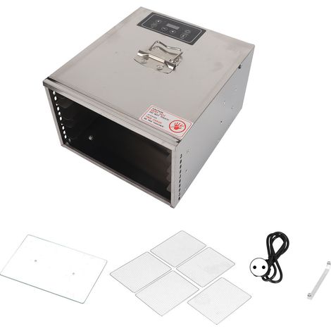 Déshydrateur alimentaire FD-06 en acier inoxydable qualité alimentaire, grande capacité 5 plateaux, séchoir à fruits pour cuisine, maison et restaurant (1/5)