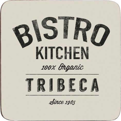Premier Housewares Bistro Coasters - Set of 4 (1/3)