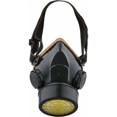 Masque anti-poussière, protection de peinture, respirateur chimique industriel contre les fumées toxiques, masque à cartouche, valve de protection, facile à respirer, noir (1/4)