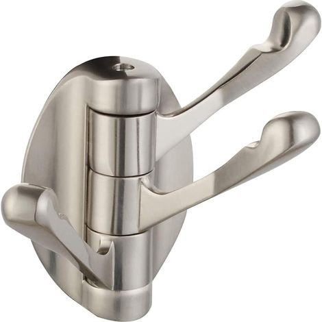 gancho de pared, metal resistente, 3 brazos giratorios, plegable, triple colgador, para tienda, oficina, baño. (1/5)