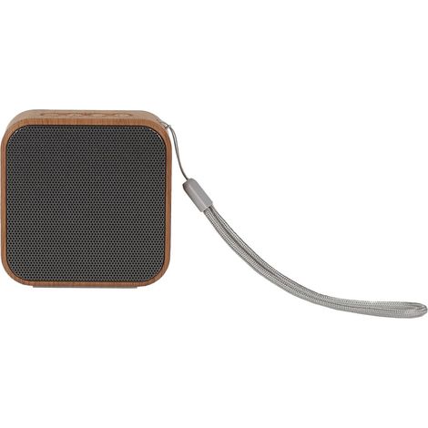 Enceinte sans Fil 3W Coloris Gris et Aspect Bois avec Dragonne (1/4)
