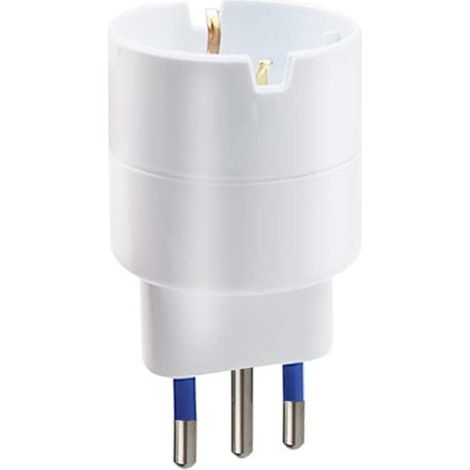 Adattatore presa schuko 10A 2P T riduttore 250V spina piccola XSL1101 (1/4)