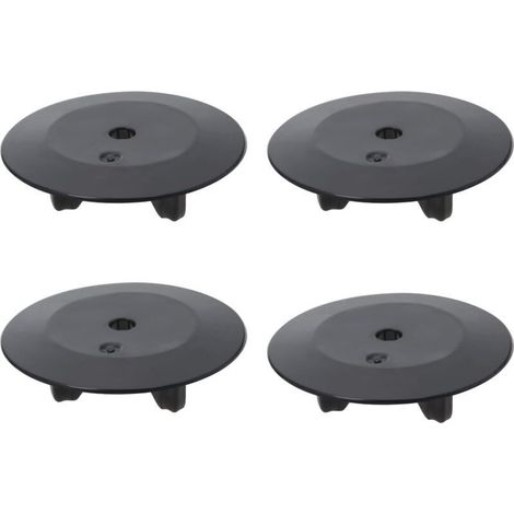 Lot de 4 joints d'étanchéité en caoutchouc pour couvercle d'évier compatibles avec IKEA Altant Domsj Accessoires de cuisine Noir 55 mm
