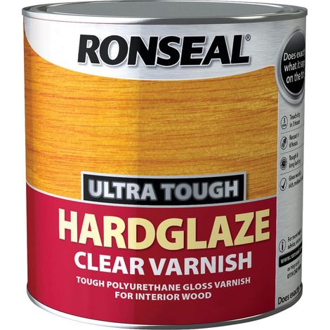 Ronseal Ultra Tough Hardglaze Internal Clear Gloss Varnish - 250ml (1/2)