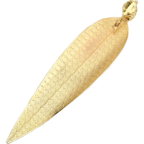 Porte-encens en forme de feuille, pratique, portable, durable et robuste, idéal pour la méditation, le yoga, la maison ou le bureau (doré). (1/5)
