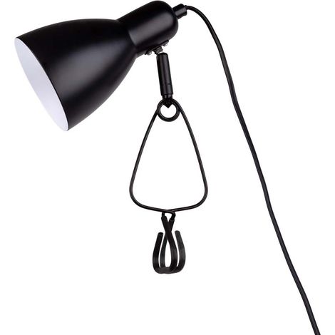 Lampe de table lampe de table spot à pince lampe de chambre noire mobile H 28cm