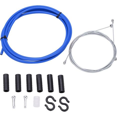 Lot de câbles de frein BOLANY pour vélo, ensemble gaine et câble stable résistant 5mm, bleu (1/5)