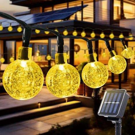 Guirlande Solaire Exterieur,Guirlande Lumineuse Exterieure Solaire 10M 80LED,8 Modes,Étanche IP44,Guirlande Solaire (1/4)
