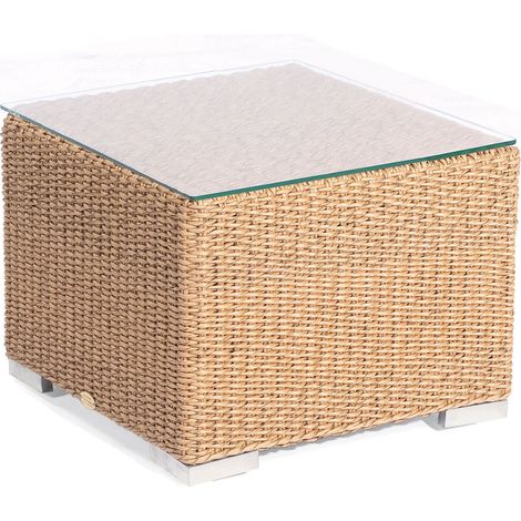 Lounge-Beistelltisch Residence 60 x 60 c m PE-Kunststoffgeflecht Hyazinthoptik in (1/5)