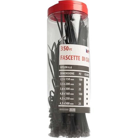 Box fascette nere varie misure 350 pz. (1/2)