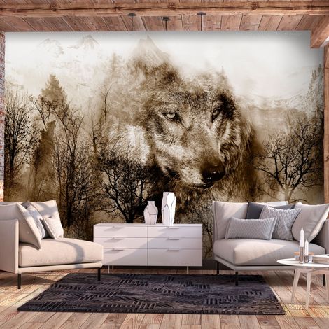 Fotomurale - Mountain Predator (Brown) - 100x70 (1/4)