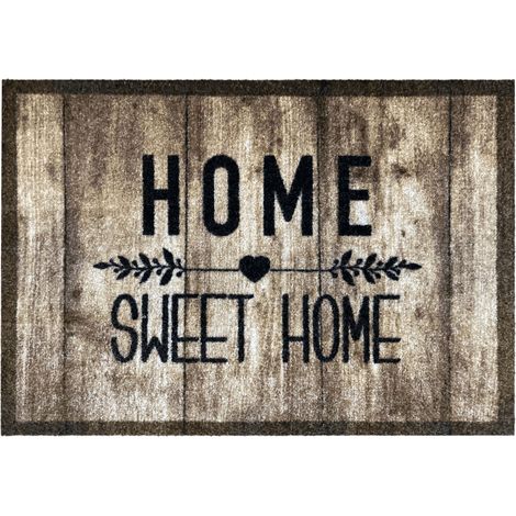 Akzente Listen Fußmatte "Home Sweet Home" 70x100 cm, Polyamid Monofilament, TPE Rückseite, rutschfest, trittschälldämmend, PVC-frei, wetterbeständig (1/4)