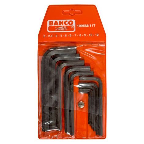 JUEGO 11 LLAVES ACODADAS HEXAGONALES - BAHCO