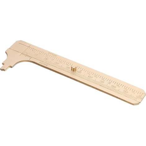 Pied à coulisse portable double échelle en laiton pour mesures (1/5)