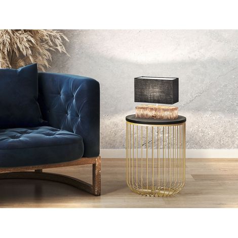 Tischleuchte Beistelllampe Nachttischlampe Schreibtischlampe Keramik Holzfarbe (1/5)
