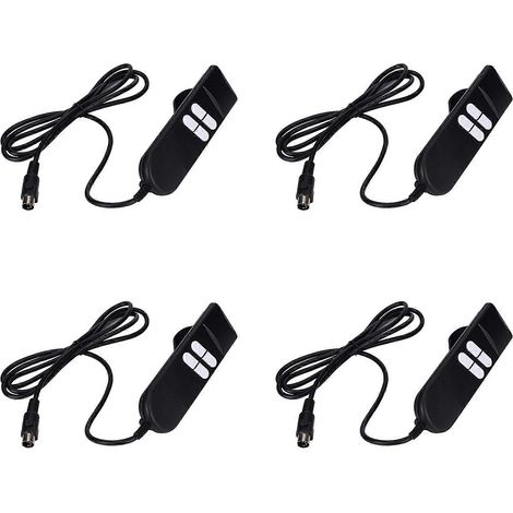 Télécommande à 4 boutons et 5 broches pour fauteuils inclinables électriques (4 pièces) - Compatible avec les appareils électroménagers, les lits réglables et les fauteuils releveurs. (1/5)