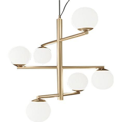 Suspension design moderne LED E14 réglable Gizah - Or (1/2)