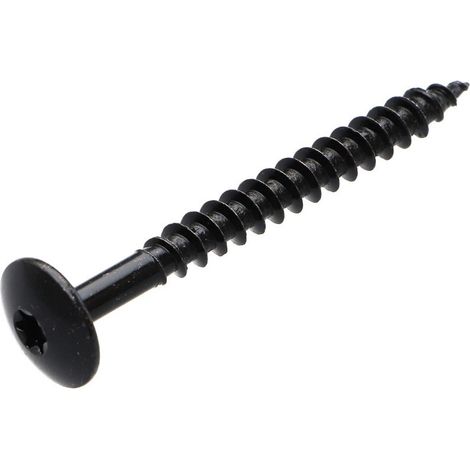 Vis Penture 7X70 Filetage partiel TORX T30 Acier zingué noir-100 pièces