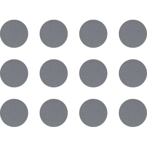 12x Cache vis adhésif autocollant diamètre 40mm protection bouchon trou obturateur meuble table chaise maison, Gris foncé (1/4)