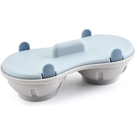 Moule à œufs vapeur pour micro-ondes avec couvercle, outil de cuisson vapeur en plastique pour omelettes. (1/5)