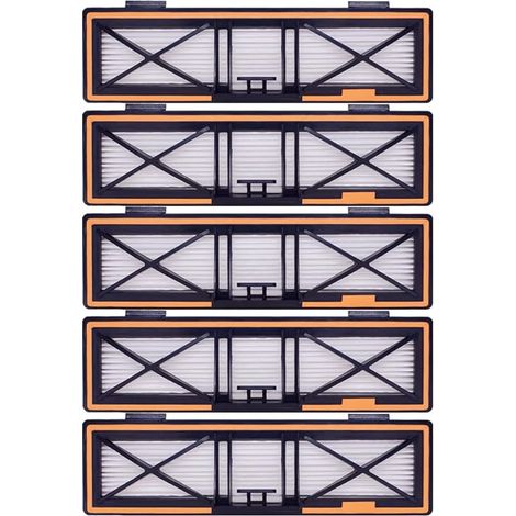 FOREHILL 5er-Pack Orange Ersatz-HEPA H13 Filter Kompatibel mit Neato D10, D9, D8, D7, D6, D5, D4, D3 Saugrobotern. (1/5)