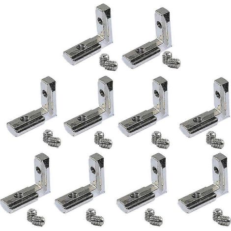 20 Stück T-Nut L-förmiger Inneneckverbinder Verbindungswinkel für Aluminium-Extrusionsprofil (1/5)