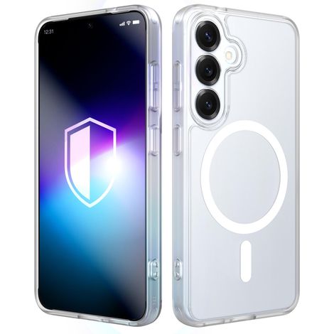 Custodia magnetica Samsung Galaxy S25 - 3mk Misty bianca (1/5)