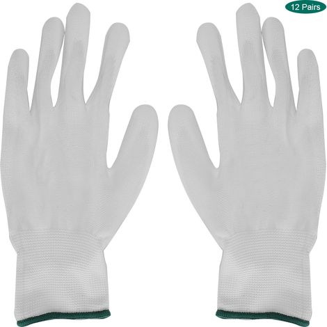 Gants de travail PU - 12 paires - Résistants à l'usure - Protection mains confortable et durable pour bricolage et mécanique (1/5)