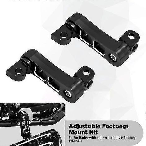 Motorrad-Soziusfußrasten-Montagesatz Highway Pegs, männliche Befestigung, Fußrastenklemmen-Stützverlängerungen, Halterung für Harley Dyna Softail – Fußrastenhalterung A (1/5)