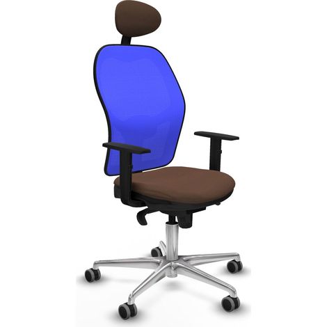 Sedia Ufficio con Poggiatesta Jorquera Piqueras y Crespo 1D086G1 Azzurro Marrone scuro (1/5)