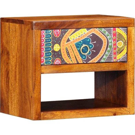 Armario de Noche Marrón 40 x 35 x 35 cm madera maciza de acacia