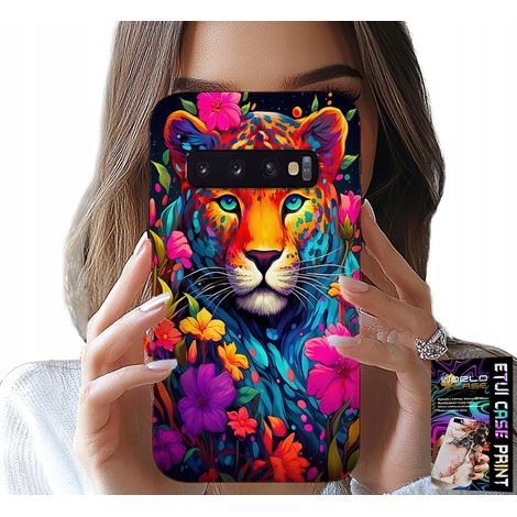 Hülle für Samsung Galaxy S10 – florales Tigermuster + Folie (1/5)