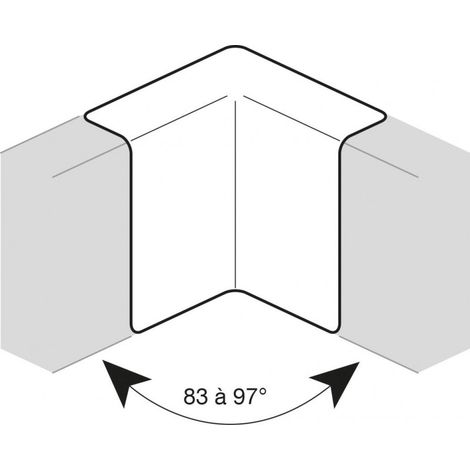 Angle intérieur queraz enclipsage direct pour GBD50131 RAL 9010 blanc paloma (L43919010)