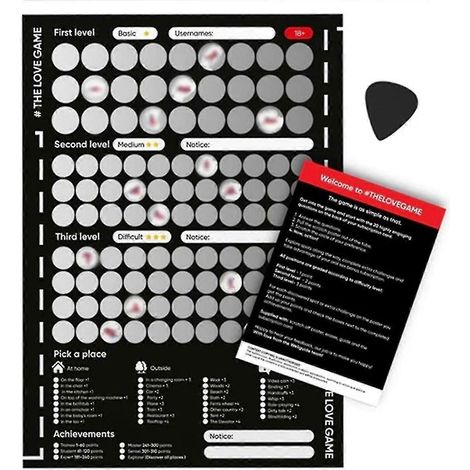 Jeu à gratter pour couples - Poster mural - Cadeau de Saint-Valentin pour elle (1/5)