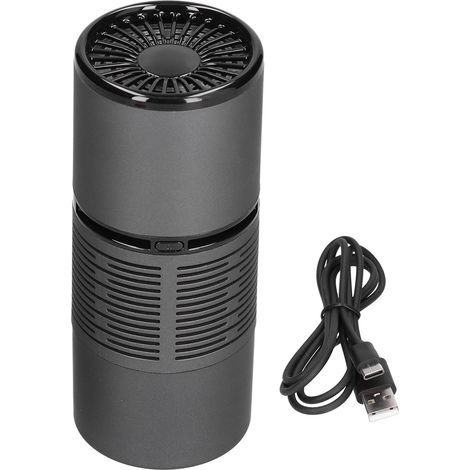 Purificateur d'Air Voiture USB Noir - 2 Vitesses Réglables & Filtre à Air pour Maison (1/5)