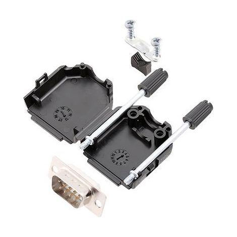 encitech DPPK09-BK-DBP-W-K 6355-8001-01 Kit embase SUB-D mâle 180 ° Nombre de pôles: 9 fût à souder (1/2)