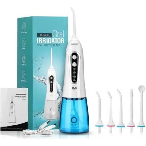 Hydropulseur - - Portable 3 modes - Grand réservoir - Nettoyage profond - Bleu (1/4)