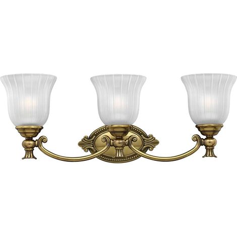 Elstead Francoise - Applique a 3 luci da bagno sopra lo specchio Ottone brunito IP44, G9 (1/5)