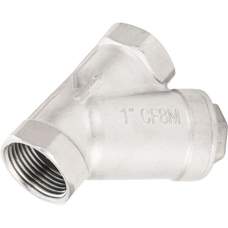 Filtre en Y, filetage femelle DN25 de 1 pouce, en acier inoxydable 304, conçu pour l'eau, l'huile et le gaz.
