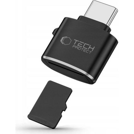 Adaptateur USB-C - Lecteur Cartes Micro SD TF - Compatible USB 3.0 - Vitesse Jusqu'à 480 Mbit/s - Noir - 1 Pièce (1/5)