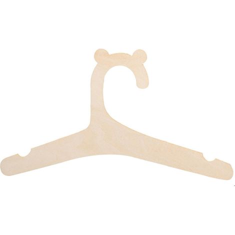 Lot de 10 cintres en bois antidérapants pour vêtements de bébé, robes, pantalons, serviettes et jupes. (1/5)