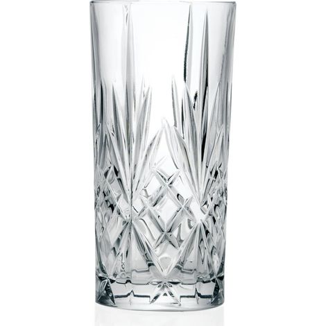 Set mit 6 Softdrinkgläser "Melodia" in Luxion, Elegantes Tafelservice, 100 % Made in Italy, Fassungsvermögen 36 cl (1/3)