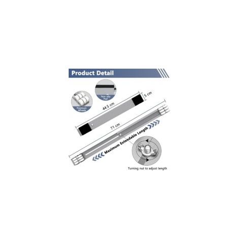 Base per lavatrice con freno, base mobile regolabile per lavatrice, asciugatrice, frigorifero, portata 300 kg, grigio - Crezuo