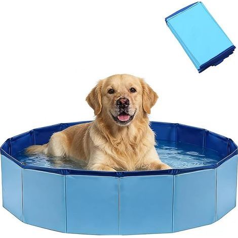 80×20cm Piscine pour Chiens Piscine De Jeu pour Chiens Et Chats Piscine Pliable pour Animaux Piscine Pliable Adaptée Aux Chiens De Petite Et Grande Taille (1/5)