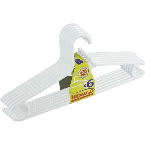 Lotto di 6 grucce Hidalgo bianche doppie spesse