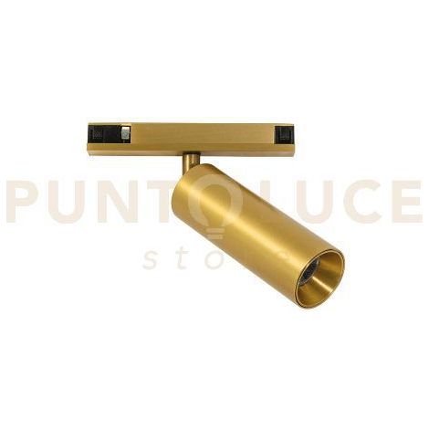 GFA1802 SPOT PER SISTEMA BINARIO 48V ORIENTABILE LED 3000K 550LM 8W CRI90 ORO OPACO