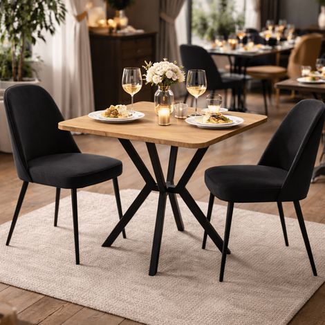 Bistro-Esstisch Melamin in Eichenoptik - 70x70 cm - Elmo