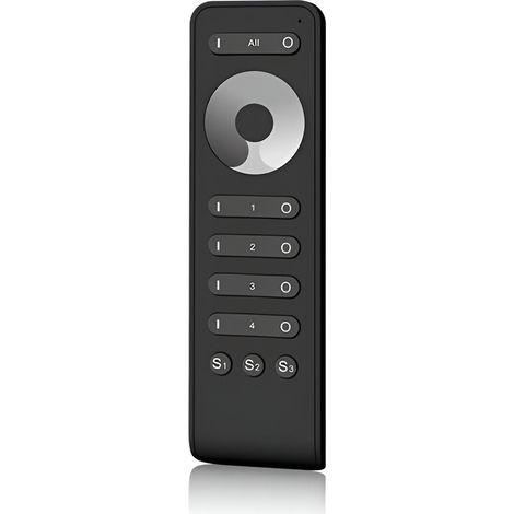 Télécommande RF pour Variateur Monochrome 4 Zones Noir (1/2)