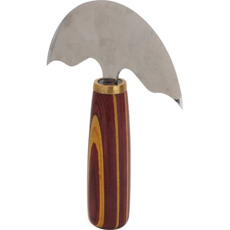 Couteau à tête ronde pour le travail du cuir, outil de coupe et de correction pour le travail du cuir (L) (1/5)