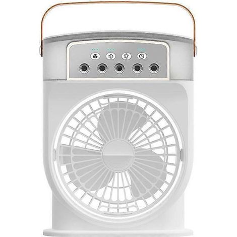Ventilador de escritorio portátil KZQ con humidificador, mini aire acondicionado y enfriador de aire para el hogar y la oficina. (1/5)